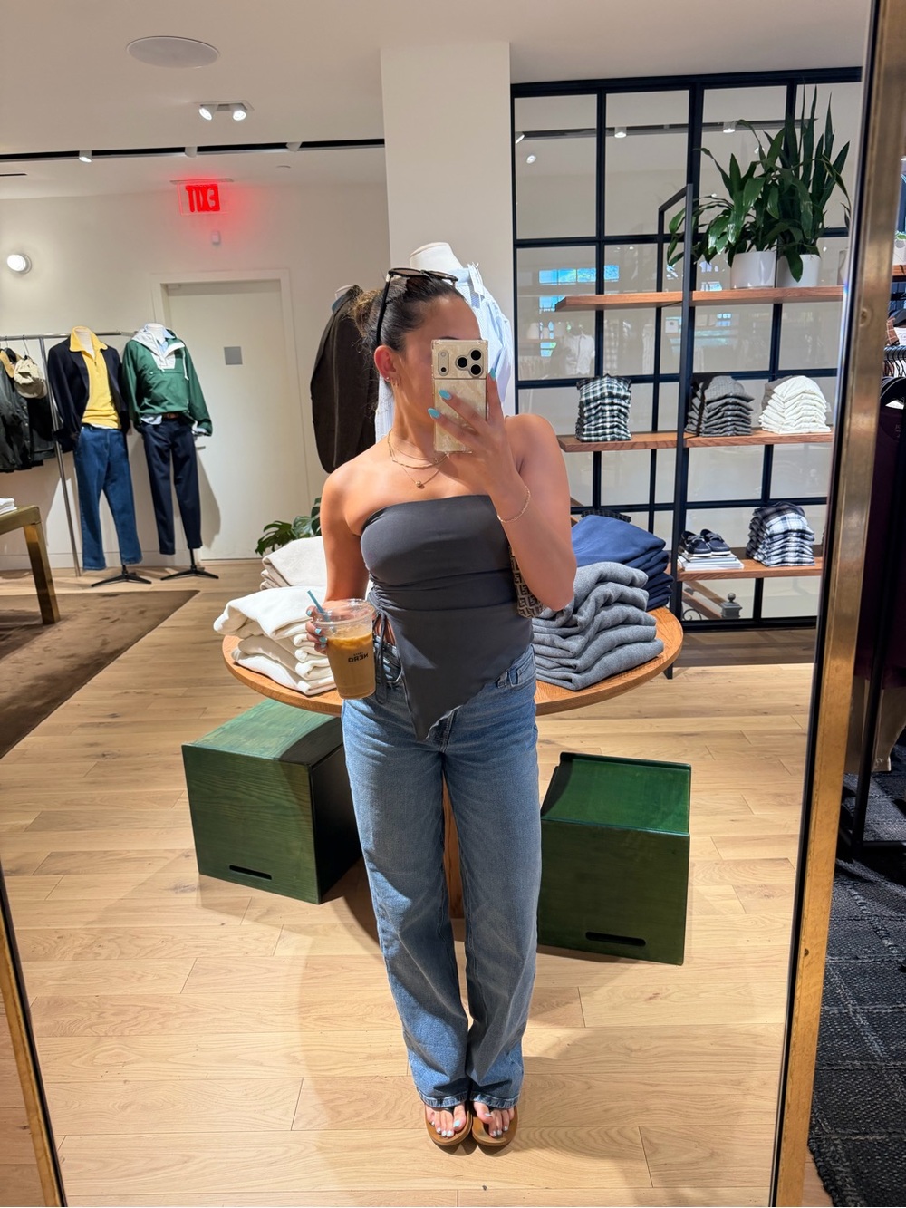 GARAGE adjustable asymmetric tube top